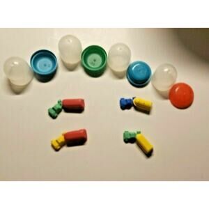 Vintage Gumball Truck Toy Vending Machine Charm in Capsule Lot of 4 NOS SKU 95